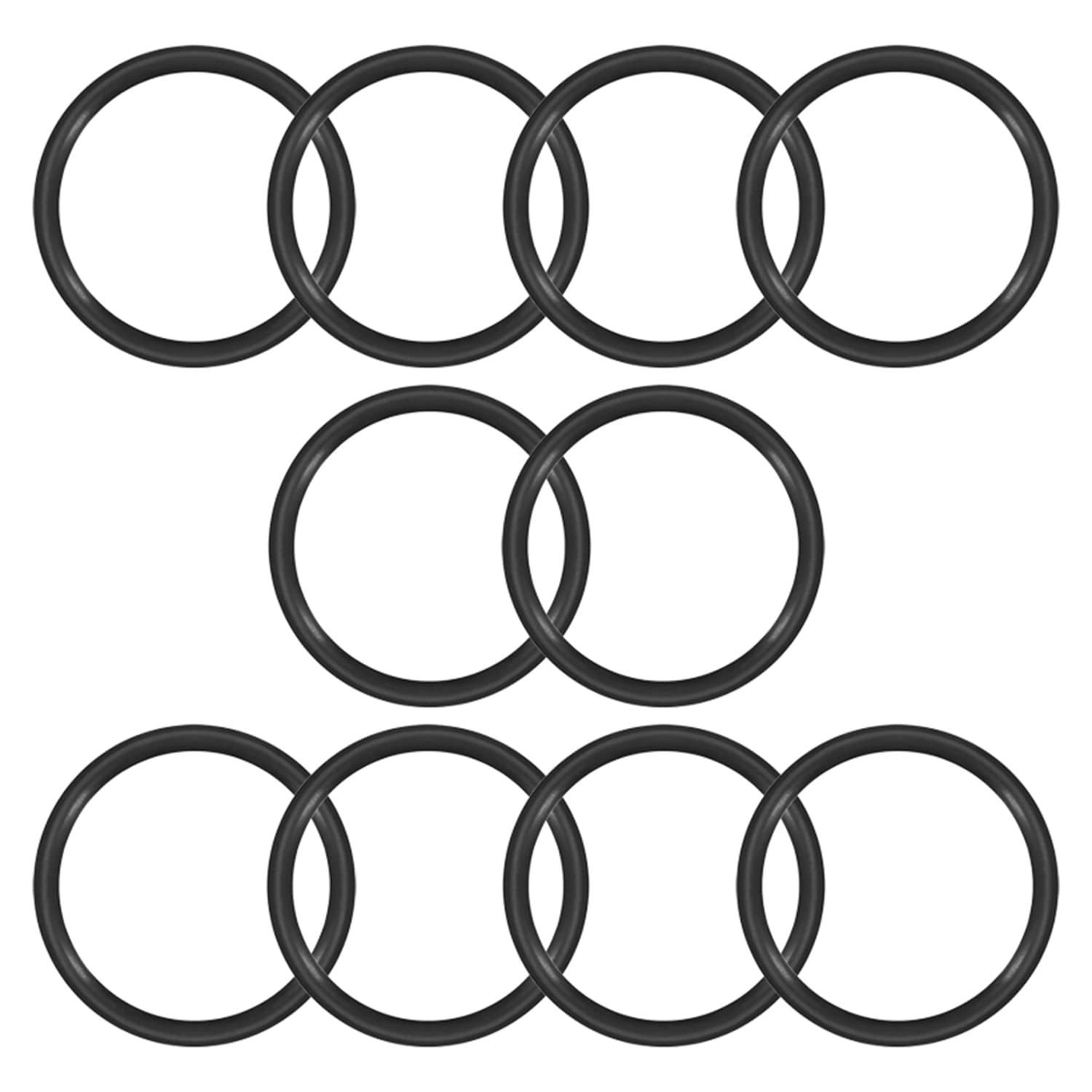 Othmro 10pcs Nitrile Rubber O-Rings, 38mm OD 33mm ID 2.5mm Width, Rubber Washers Metric Buna-N Sealing Gasket Rings, Auto Quick Repair — image 1