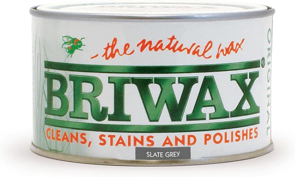 Briwax Original Slate Grey 400g Wood Wax Polish Furniture Finish