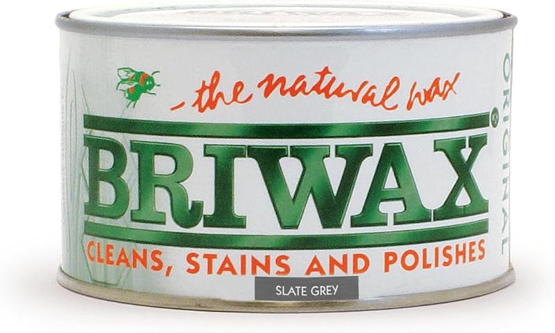 Briwax Original Slate Grey 400g Wood Wax Polish Furniture Finish
