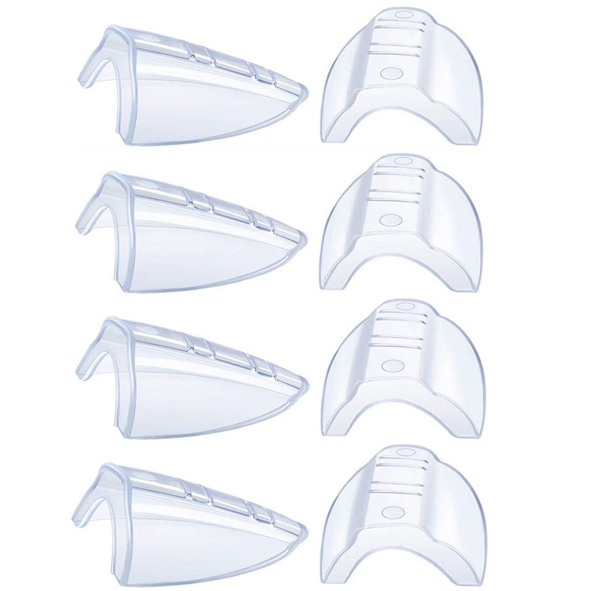 4 Pairs Side Shields for Eyeglasses Safety Glasses Protection Flexible Transparent Clear Glasses Side Shields Slip on Side Shields for Small to Medium Eyeglasses