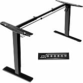 VIVO Black Brushless Motor Electric Standing Desk Frame, DESK-V100EBY | Height Adjustable, Fits up to 78 x 43 in Table Tops, Holds 220 lbs, Sit Stand Ergonomic Base, Memory Presets, Frame Only