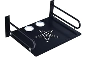 HNVNER Floating AV Shelves,Projector Wall Mount DVD Shelf,Floating Entertainment Center Bracke Under TV for Cable Boxes/Games Console/DVR/TV Accessories (Single Layer)