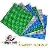 Building Bricks Base plates 10"x10" 6 Pack Compatible with all Major Brands