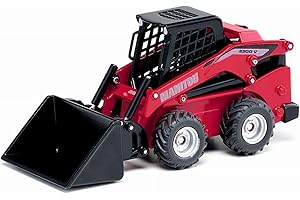 Siku 3049, Manitou 3300V Skid Steer Loader, 1:32, Metal/Plastic, Red, Multifunctional, Can be Combined Models of The Same Scale