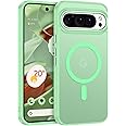 BENTOBEN Magnetic for Google Pixel 9 Pro XL Case, Pixel 9ProXL Phone Case Compatible with MagSafe, Translucent Matte Slim Shockproof Protective Magnetic Cover for Google 9 ProXL 6.8 inch, Matcha Green