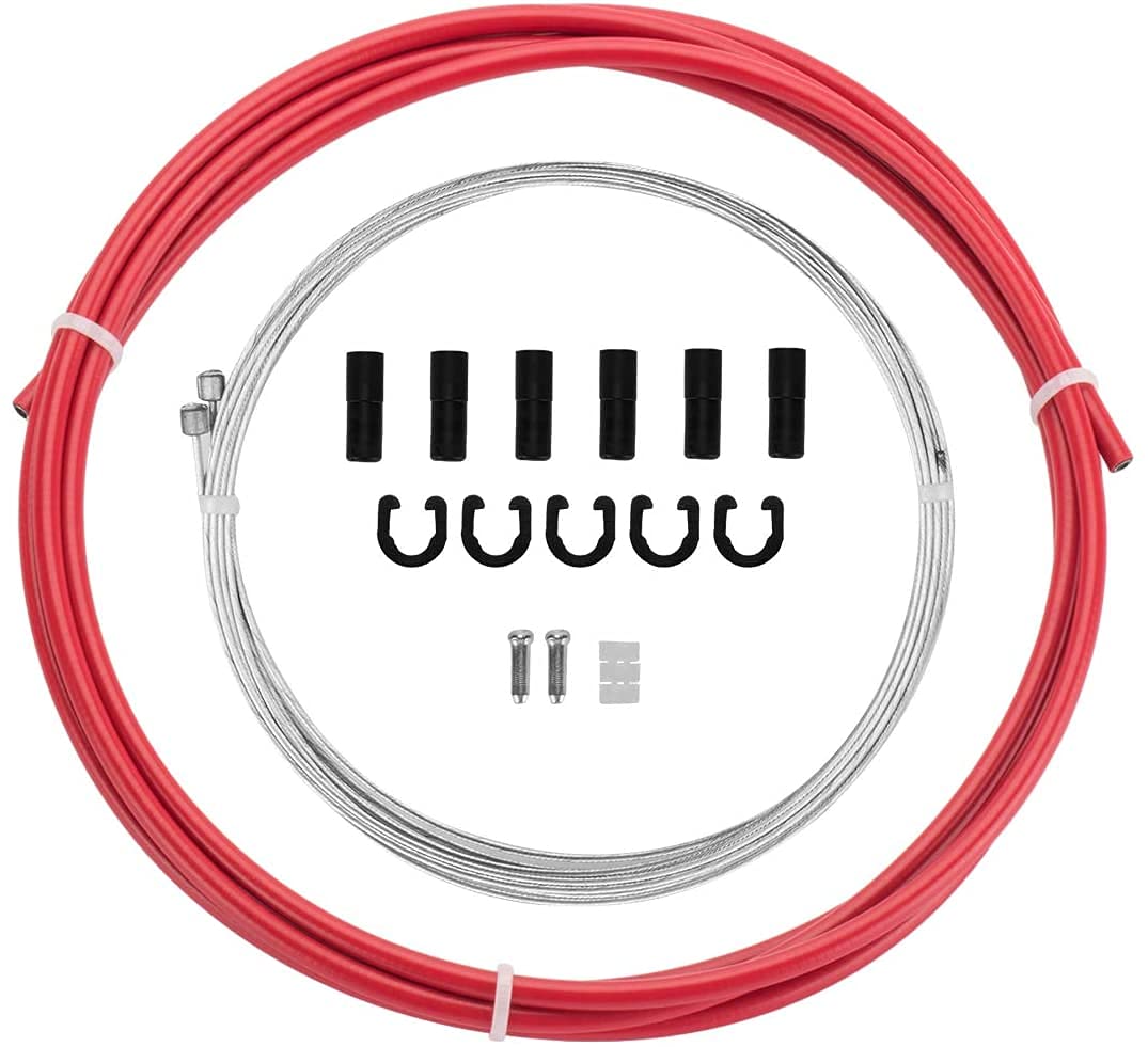 Chooee Universal Bicycle Shifter Cable Housing Set for Shimano Sram Derailleur Red