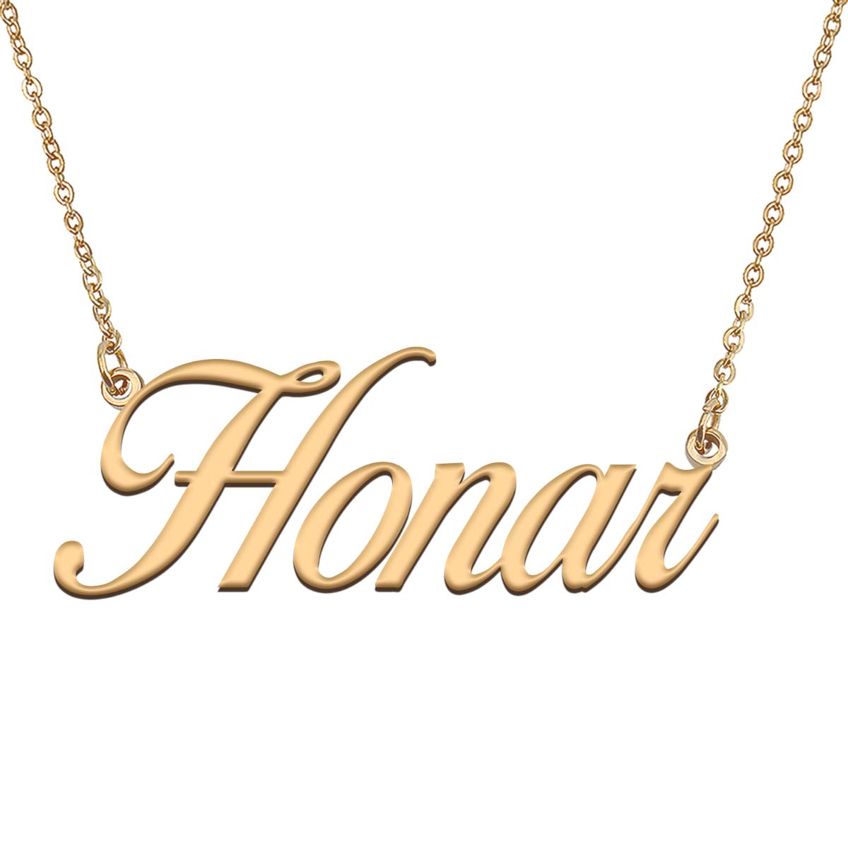 HUAN XUN Customized Custom Simple Any Name Necklace