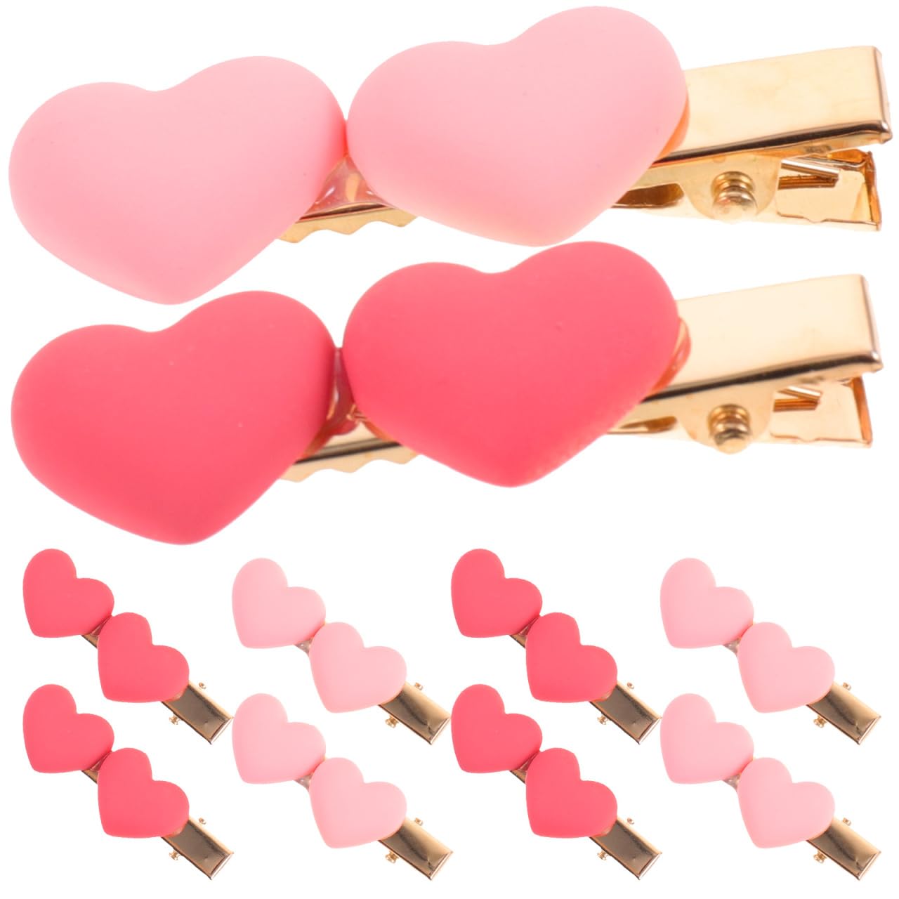 Abaodam 10pcs Red Heart Hair Clips Heart Hairpins Styling Hair Accessory for Women Girls Valentine's Day Christmas Party