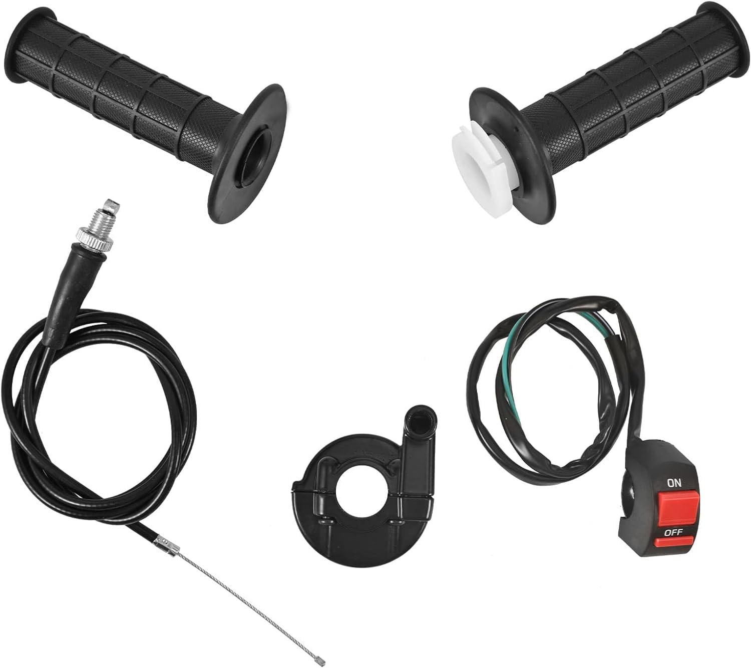 Trkimal Handle Bar Throttle Grips 50 Inch Cable for ATV Quad Pit Dirt Bike Baja Mini Bike Mb165 Mb200 196cc 200cc Doodlebug Bike Fit for 22mm Bar