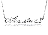 AOLO Anastasia Heart Name Necklace Silver Stainless