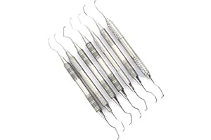 AAPROTOOLS AA PRO Dental Gracey CURETTES PERIODONTAL 1/2-13/14 Hollow Handle Double Ended Instruments 7 Piece
