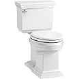 KOHLER K-6669-0 Memoirs Stately Comfort Height 2-Piece Elongated Toilet, 1.28 GPF, White