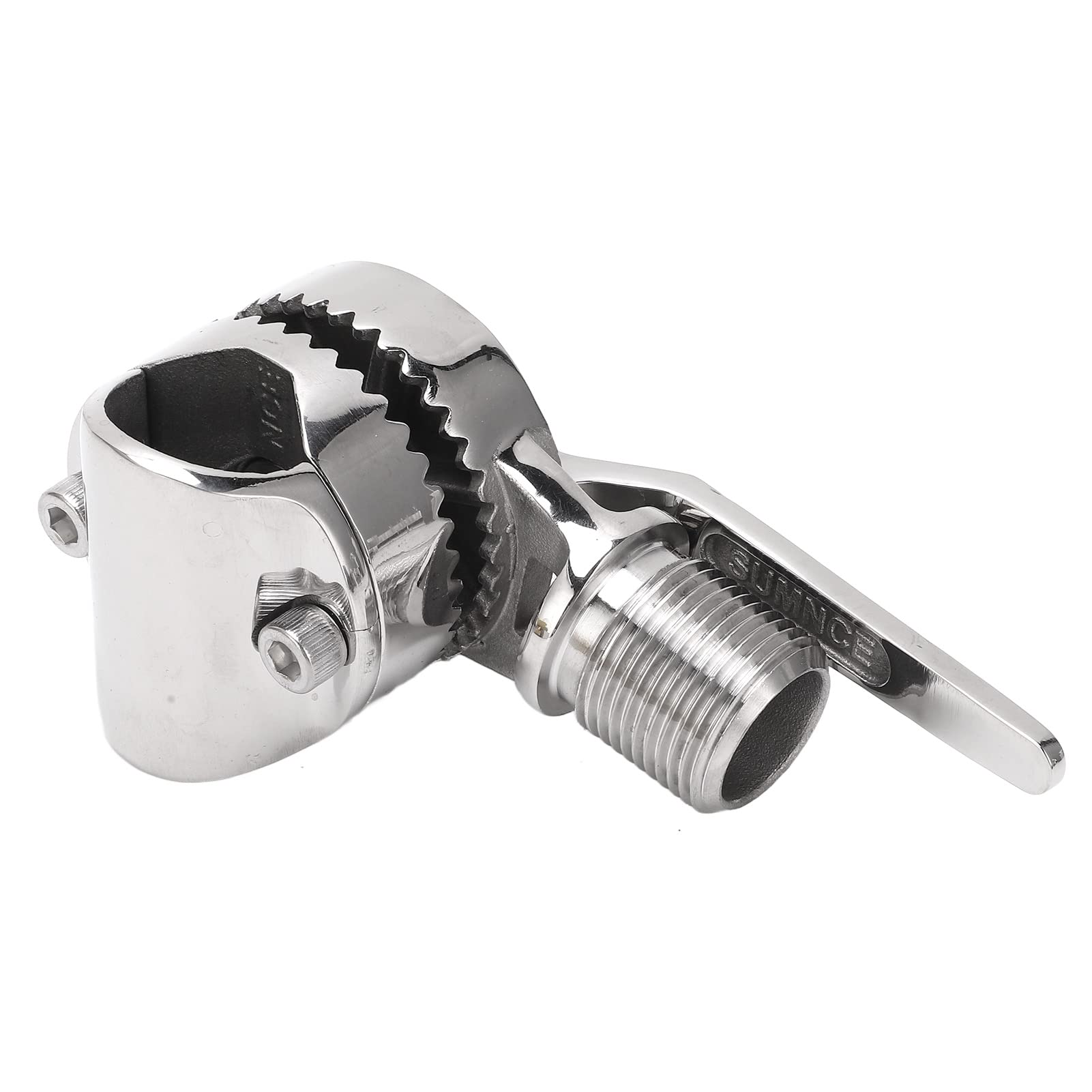 Adjustable Steel Ratchet for Marine VHF Antenna Mount for Rails - Boat Antenna Mount