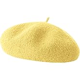 Wool Berets for Women - Classic French Beret Hats for Women and Kids, Solid Color Artist Style