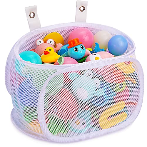 Bath Toy Organizer with Fixed Opening, Standing Bath Toy Holder, 4