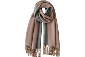 Floralies Cashmere Scarf for Women Wool Scarf Gift Box Double-sided Style Tassels Winter Thick Oversized Scarves Wraps
