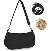 FITDON Small Shoulder Bag for Women, Corduroy Hobo Tote Handbag Clutch Purse Crescent Underarm Bag Y2k Crossbody Bags