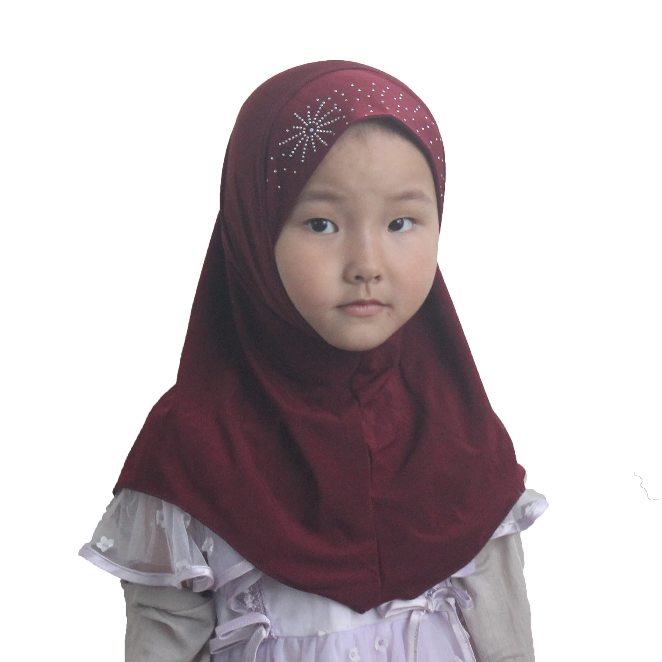 Cogongrass Girls Kids Muslim Hijab Islamic Scarf