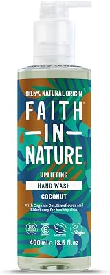 Faith In Nature Organic Coconut Hand Wash 400 ml Uplifting Vegan Cruelty Free