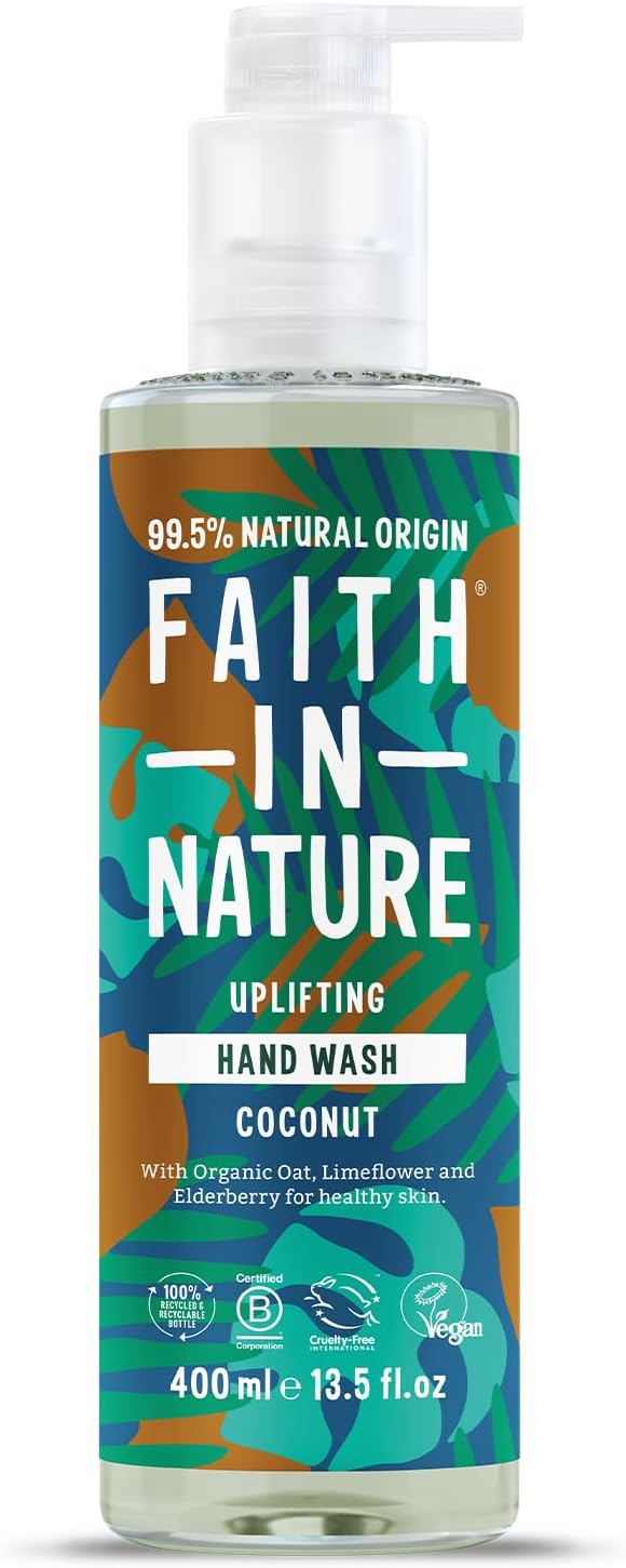 Faith In Nature Organic Coconut Hand Wash 400 ml Uplifting Vegan Cruelty Free