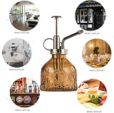 ZIUHEOA Plant Mister Glass Sprayer 200ml 6.4in Brown Retro Nozzle Leak Proof view 4