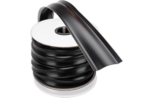 MTAW XEK 7/8" RV Trim Molding Insert - RV Weather Stripping Exterior, Durable Trim Molding Exterior, Camper Weather Stripping Camper Trailer Roof Corner Gutter Seal (Black, 100FT - 7/8" Wide)