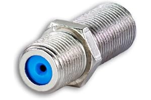 SatelliteSale High-Frequency F81 Coaxial Barrel Connectors Female to Female F-Type 3Ghz Adapter Coupler (Pack of 2 pcs)