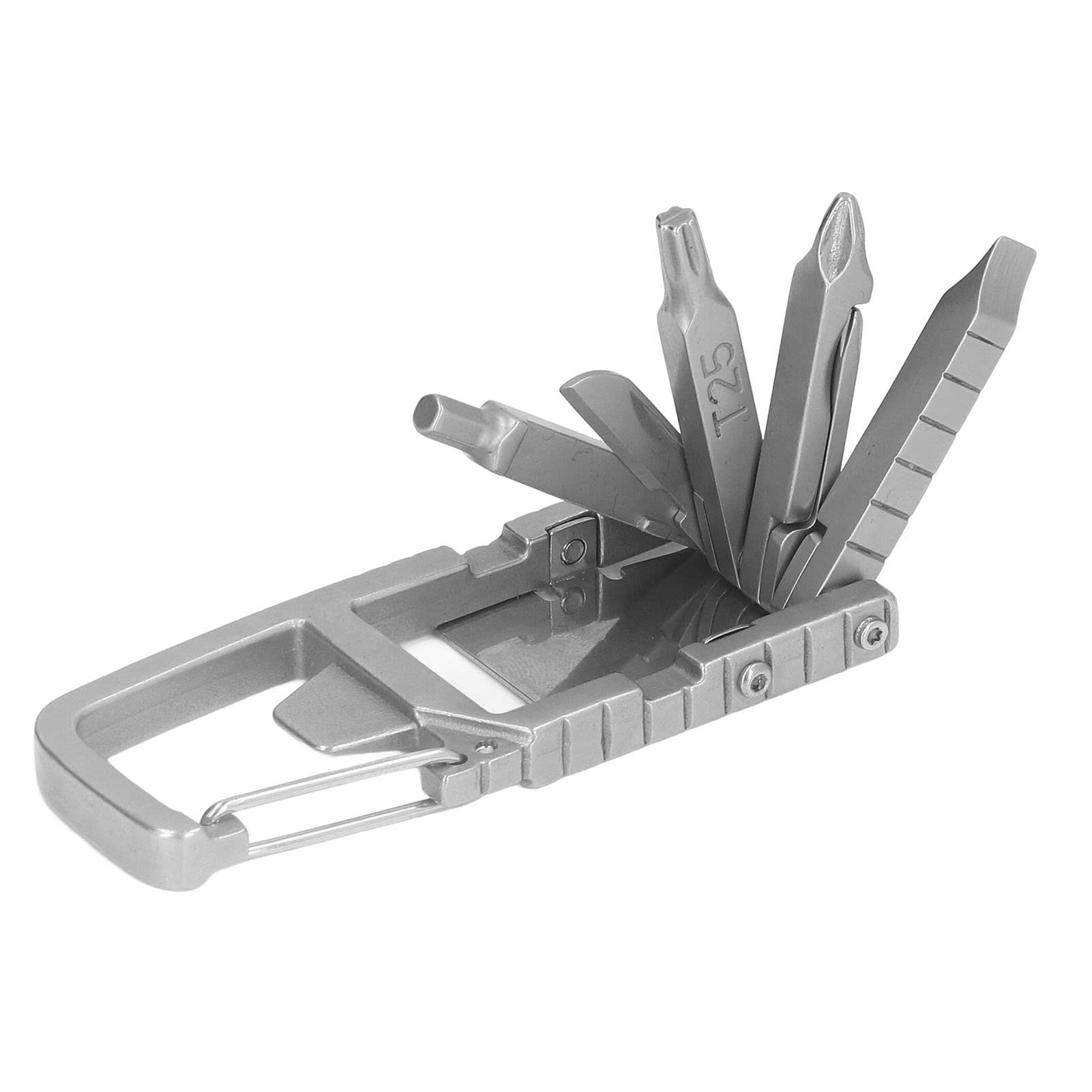 VOBOR Outdoor Multitool - Keychain Multitool 12 in 1 Folding Multi Tool Stainless Steel Outdoor Screwdriver Bit