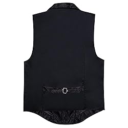 Barry.Wang Black Victorian Vest Loki Men Costume
