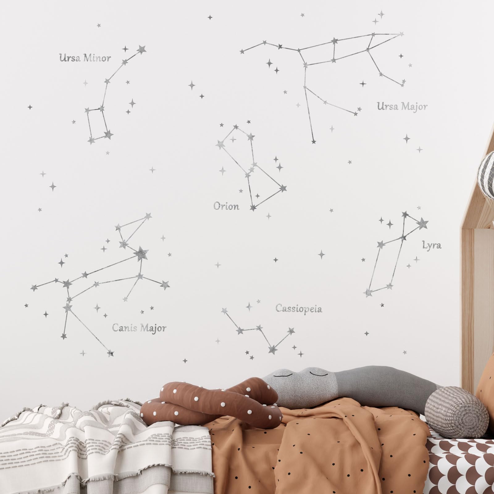 Stickerscape Star Wall Sticker (Light Grey Constellations - Large) | Star Wall Decals, Space Stickers for Walls, Space Wall Decor| Easy to Apply, Cleanly Removable — image 1