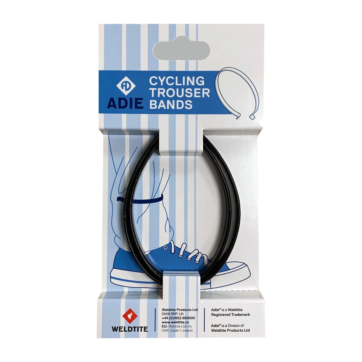 Weldtite Trouser Bands Black Pvc Coated, One Size