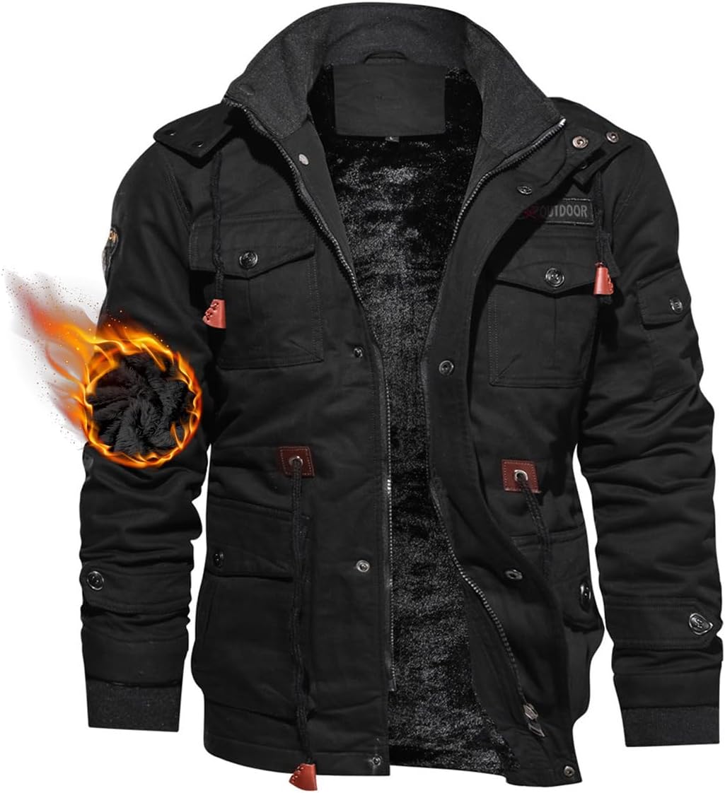 TACVASEN Men's Winter Jackets Winter Coat Army Military Jacket Cargo