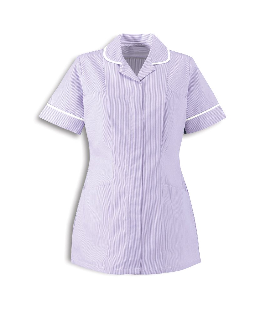 Alexandra ST298 Women's Revere Collar Stripe Healthcare Tunic