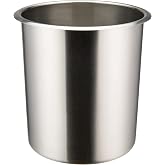 Winco BAM-3.5 Bain Maries, 3.5-Quart, Medium, Stainless Steel | Bent rim, Great for Hot Holding, Soups, Sauces and Steam Tables