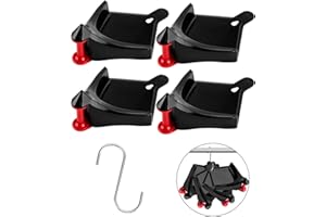 BYERNAUTO Car Hose Guide 4PCS, Hose Guide for Car Wash Detail, Tire Hose Roller Preventing Pressure Washer Hose from Stuck and Snagging Car Wash Tool for SUV Pickup Truck RV ATV Motorcycle (Black)