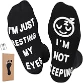 ZXGXLAW Birthday Gifts for Dad,Men Husband Grandpa Women idea Fathers Day Christmas Im Not Sleeping Funny Socks