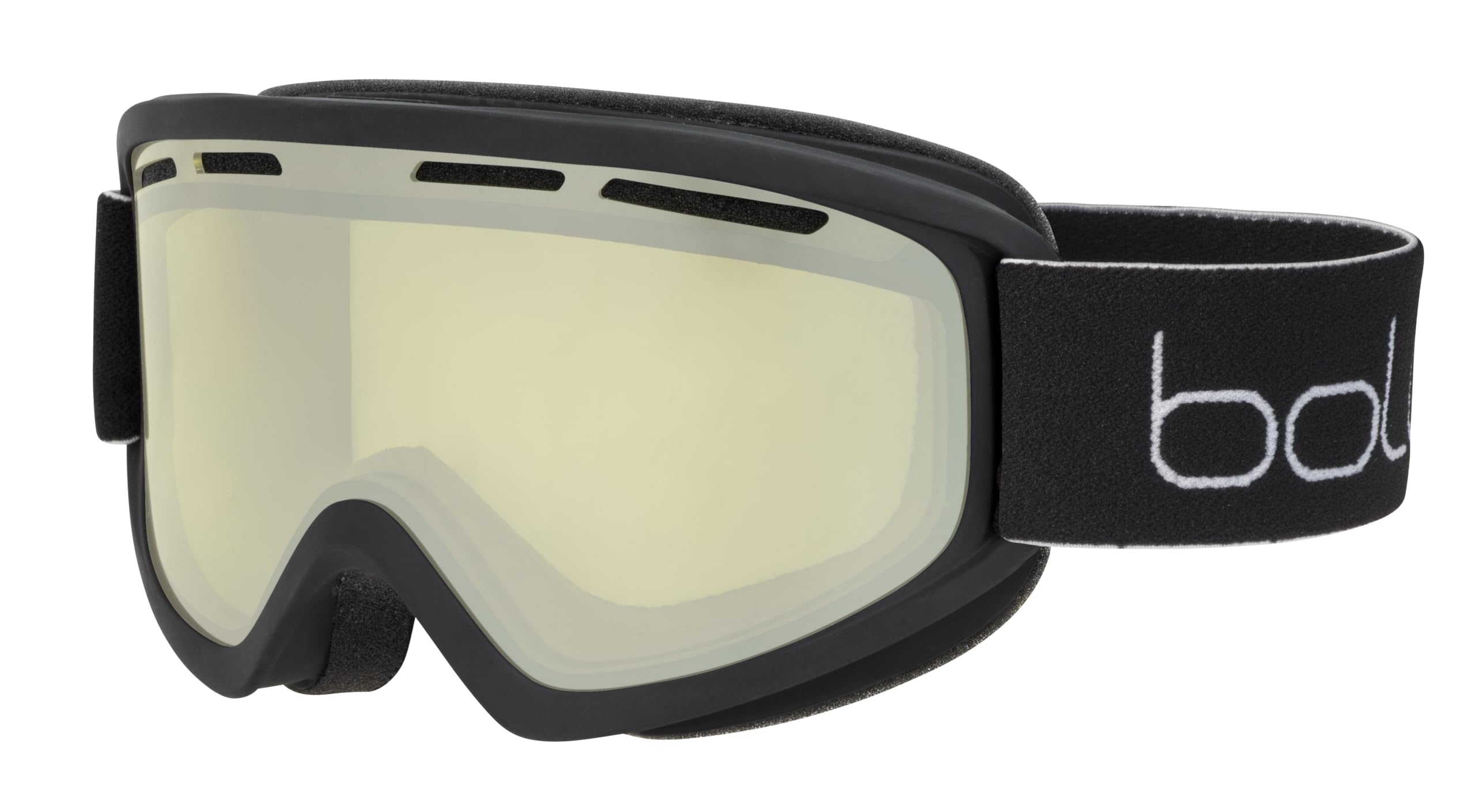 bollé - Freeze Plus, Black Matte, Lemon Gun Cat 1, Medium, Snow Goggles, Unisex, Adult