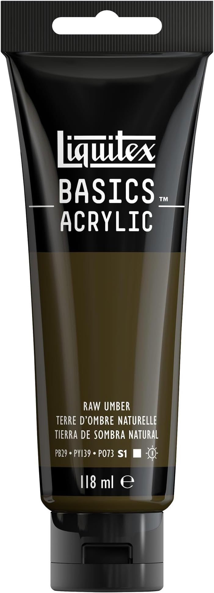 Liquitex Basics Raw Umber Acrylic Paint 118 ml Tube Artist Quality