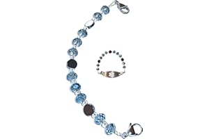 Hidden Hollow Beads Women's Artistic 6.5 or 5.5 inch long Medical Alert ID Interchangeable Replacement Bracelet, Identification Vital info tag