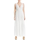 Max Studio Womens Sleeveless V-Neck Maxi Dress