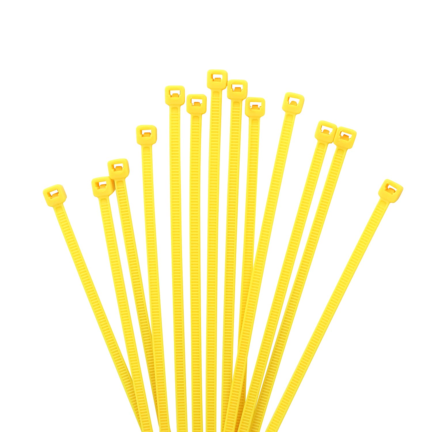 XINGO 1000 PCS Yellow Cable Ties, 100mm x 2.5mm, 18lb Strength, Small Tie Wraps Self-Locking Nylon Zip Ties for Indoor and Outdoor Use — image 1