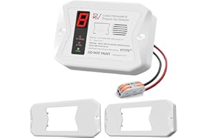 RV Carbon Monoxide Detector, VITITE RV Carbon Monoxide & Propane Detector, Hardwired - VDC 12V, Designed for RV, Travel Trailer, Motor Coach, Camper & Boat, Flush & Surface Mount (White)