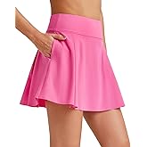 G4Free Women Tennis Skirts Athletic High Waisted Golf Skorts with 4 Pockets Inner Shorts for Pickleball Workout
