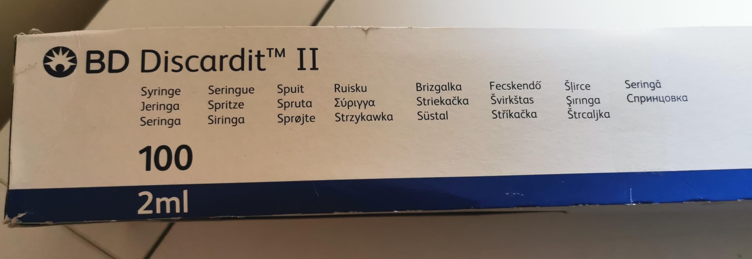 BD 300928 Luer Slip Disposable Syringes, 2 mL (Pack of 100)