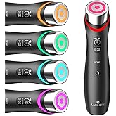 Upgraded Version | 6-in-1 Real Glass Glow Device | Looking Glass Skin with Enhanced Absorption, Radiance, Elasticity, Pore Care | LED Anti-Wrinkle Device | Skin Care Firming, Toning