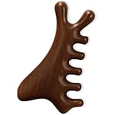 Brvlsoc Natural Sandalwood Gua Sha Tool – 4-in-1 Face & Body Massager for Lymphatic Drainage, Jawline Lift, Nose Sculpting & Scalp Massage – Self-Care Gift for Women