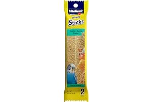 Vitakraft Parakeet Whole Grains and Honey Treat Sticks, 2 Pack, 2.11-Ounce