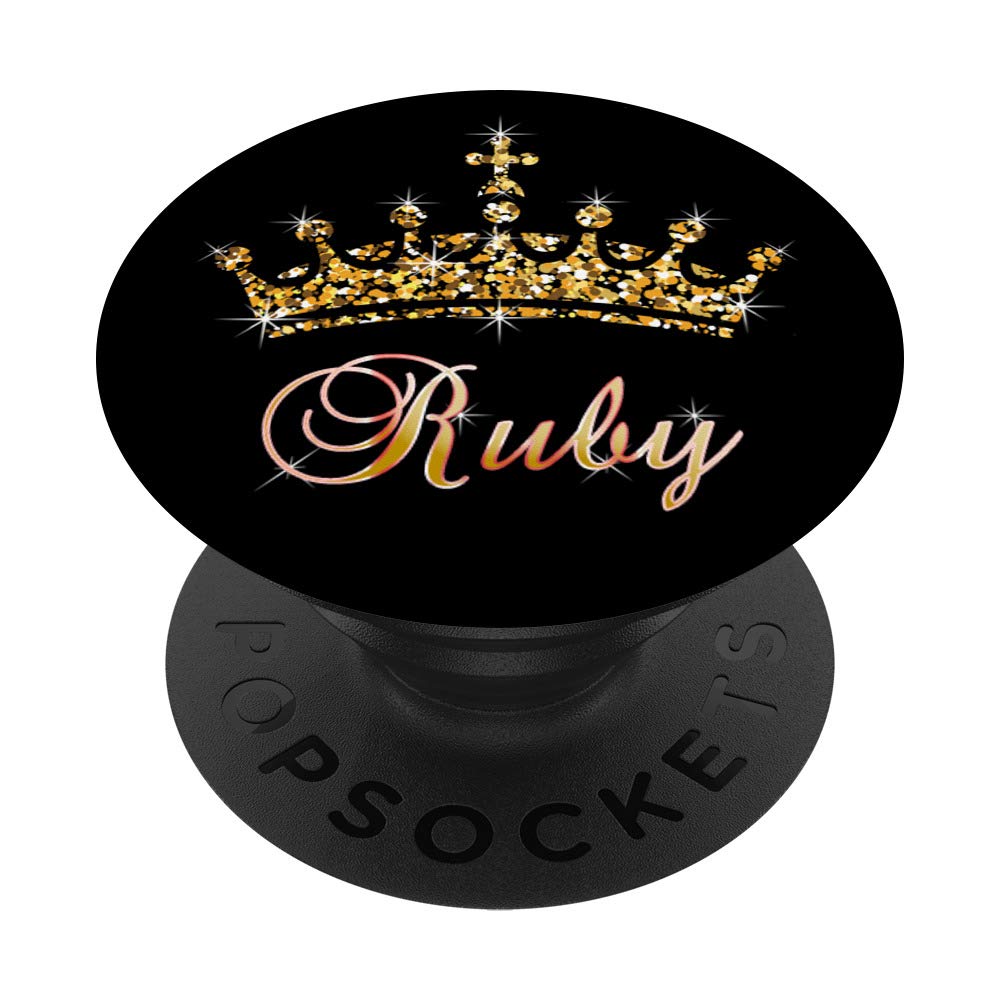 Ruby Name with Tiara Crown Queen Princess - Ruby PopSockets Grip and Stand for Phones and Tablets