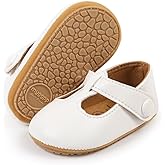 QWZban Baby Shoes Mary Jane Flats Non Slip Soft Sole Infant Toddler Sneakers First Walkers Party Christmas Dress Shoes