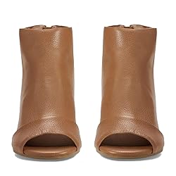 MOOMMO Women Open Toe Booties Sandals Heel Tan